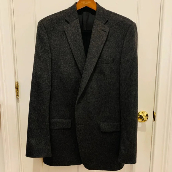 Neiman Marcus 100% Cashmere Suit Blazer Sport Coat Jacket Size 44 Long - Picture 3 of 16
